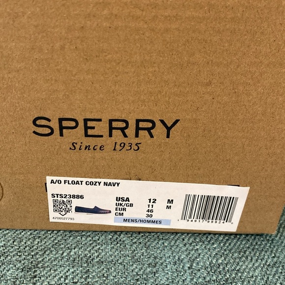 Sperry Authentic Original Float Cozy Boat Shoe Faux Fur Lined Navy Sz Men's 12 - Picture 9 of 9